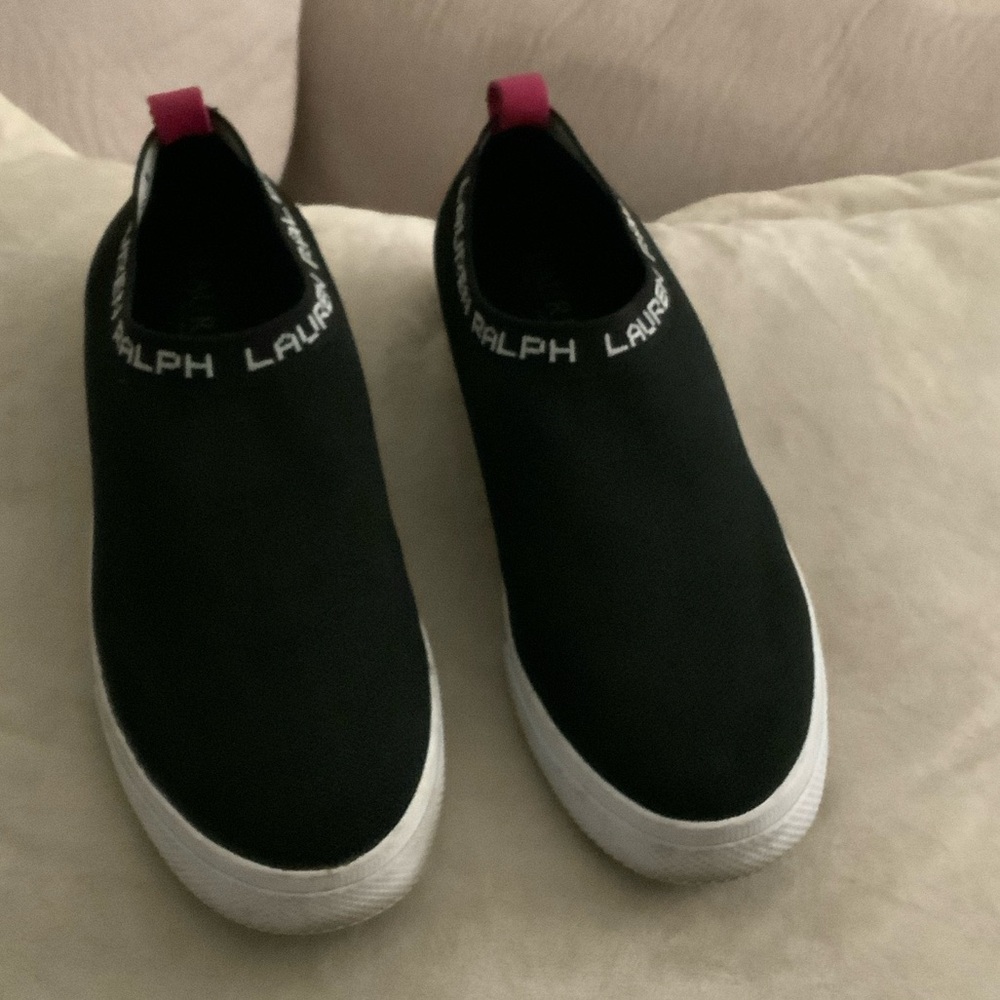 Ralph Lauren Black Slip-On Sneakers